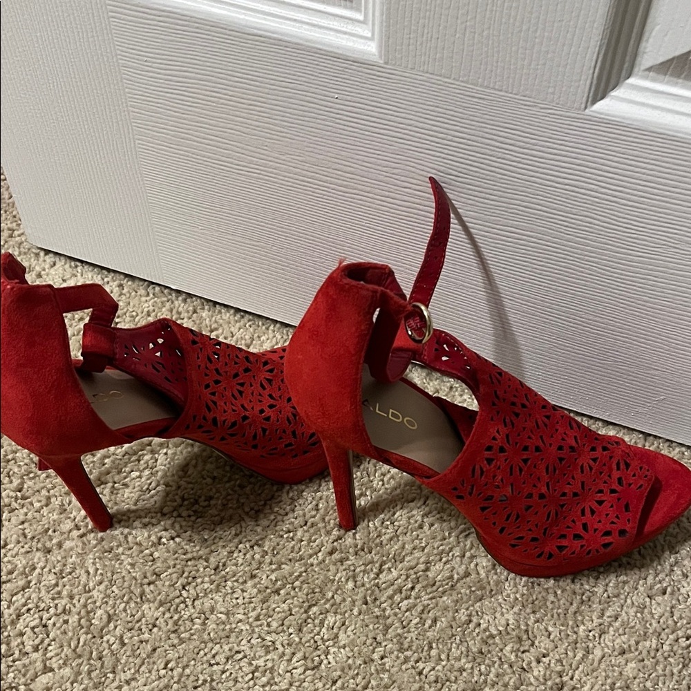 Aldo Women's Red Cutout Heels